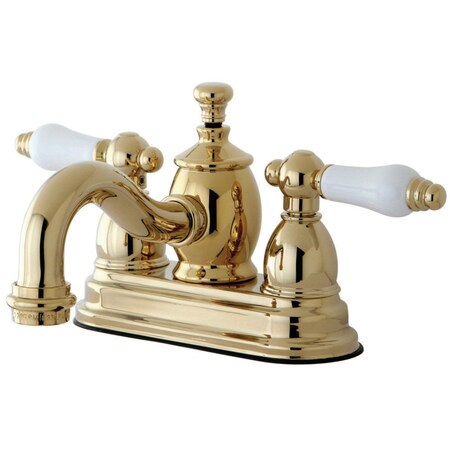 KS7102PL 4 Centerset Bathroom Faucet, Polished Brass